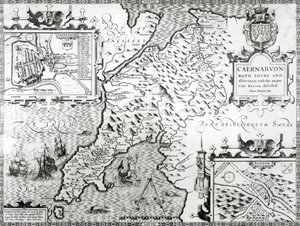 Kort over Caernarvon, 1616